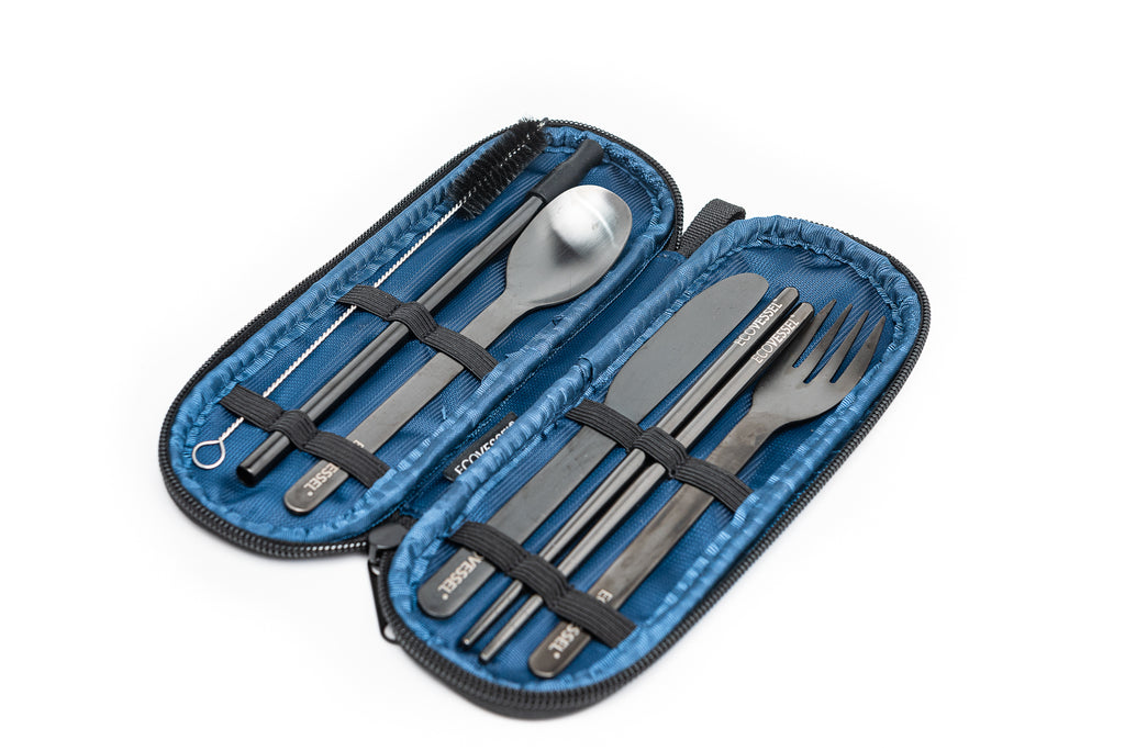 EcoVessel Wanderware Utensil Set Black Shadow